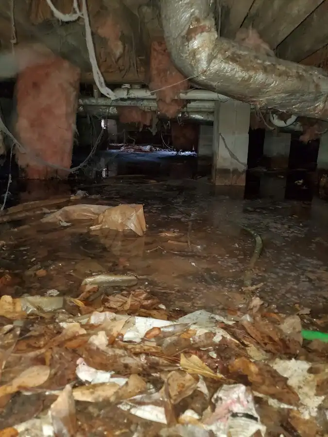 Crawl space flood assessment for Commercial Water Damage Restoration in Merriam