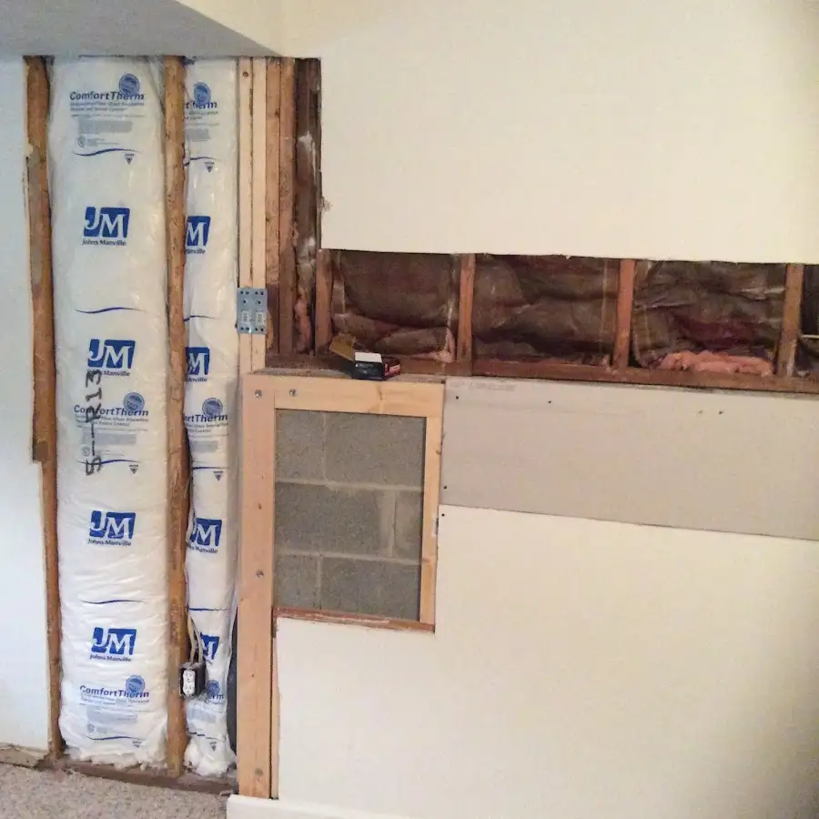 Wall insulation replacement during Contents Cleaning & Restoration in Merriam